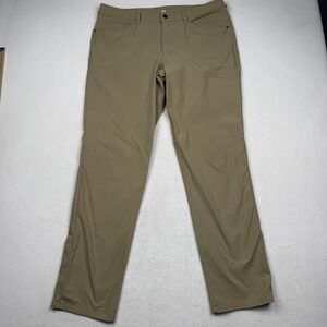 Lululemon Pants Mens 36 Beige Tech Chino Stretch 5 Pocket Casual Golf Travel